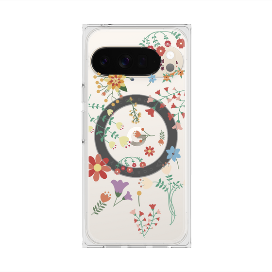 Premium Square Case with Pixelsnap［ Cute Floral Pattern ］