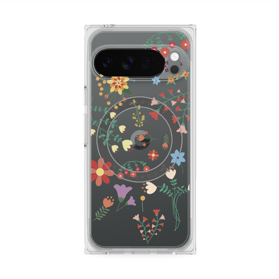Premium Square Case with Pixelsnap［ Cute Floral Pattern ］