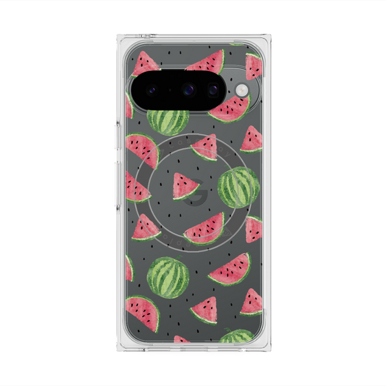 Premium Square Case with Pixelsnap［ Crayon Watermelon ］