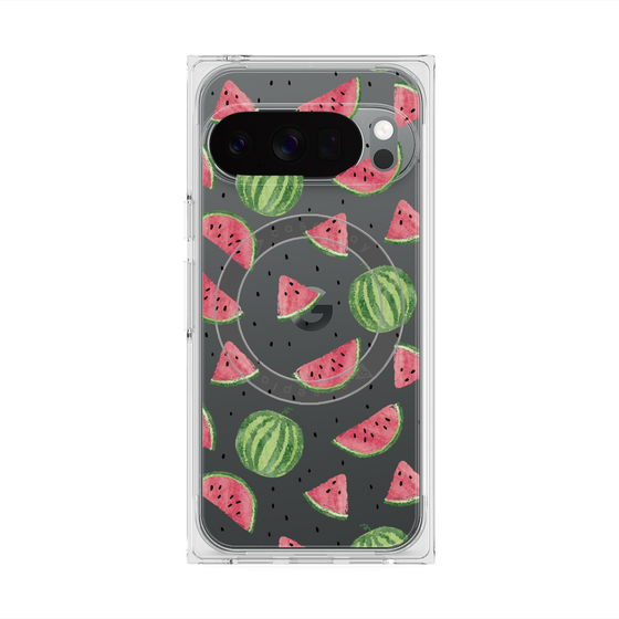 Premium Square Case with Pixelsnap［ Crayon Watermelon ］