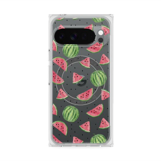 Premium Square Case with Pixelsnap［ Crayon Watermelon ］
