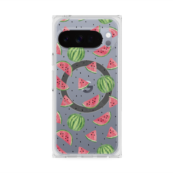 Premium Square Case with Pixelsnap［ Crayon Watermelon ］