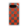 Premium Square Case with Pixelsnap［ Ichimatsu Pattern - Red ］