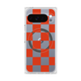 Premium Square Case with Pixelsnap［ Ichimatsu Pattern - Red ］