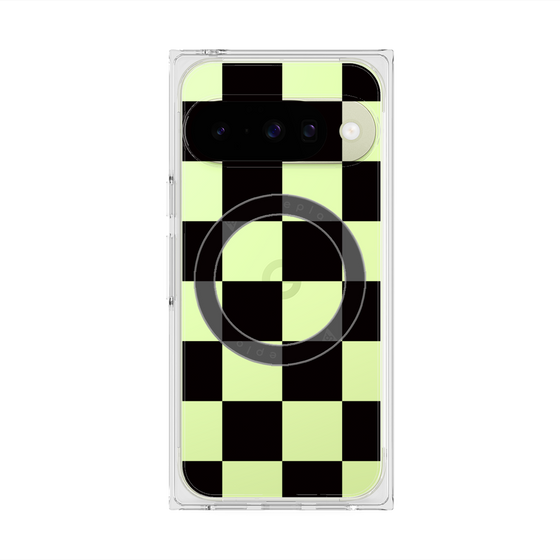 Premium Square Case with Pixelsnap［ Ichimatsu Pattern - Black ］