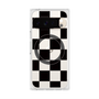Premium Square Case with Pixelsnap［ Ichimatsu Pattern - Black ］