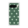 Premium Square Case with Pixelsnap［ Watercolor Dots Retro Color - Green ］