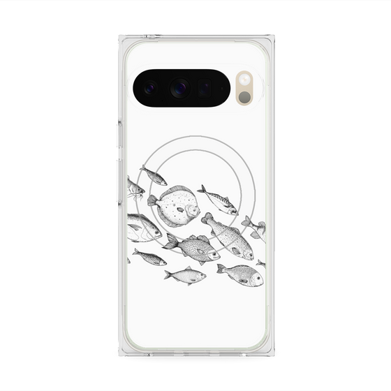 Premium Square Case with Pixelsnap［ Coexist No.2 - White ］