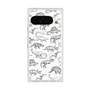 Premium Square Case with Pixelsnap［ Dinosaurs No.2 - White ］