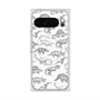 Premium Square Case with Pixelsnap［ Dinosaurs No.2 - White ］