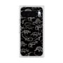 Premium Square Case with Pixelsnap［ Dinosaurs No.2 - Black ］