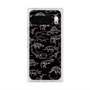 Premium Square Case with Pixelsnap［ Dinosaurs No.2 - Black ］