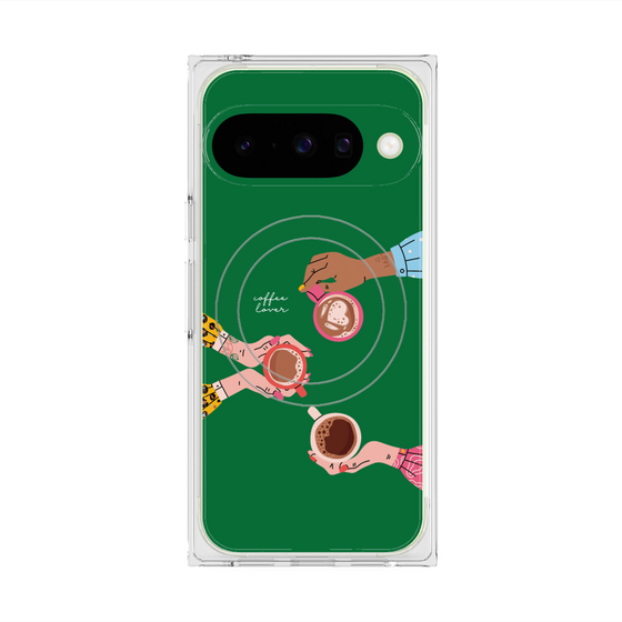 Premium Square Case with Pixelsnap［ Teatime - Green ］