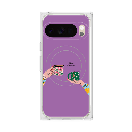 Premium Square Case with Pixelsnap［ Teatime - Purple ］