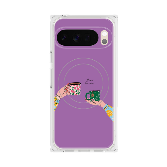 Premium Square Case with Pixelsnap［ Teatime - Purple ］