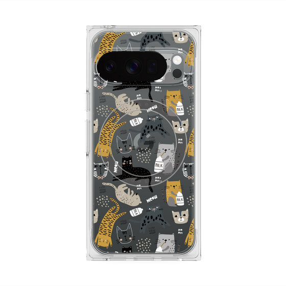 Premium Square Case with Pixelsnap［ Funny Cats - 01 ］