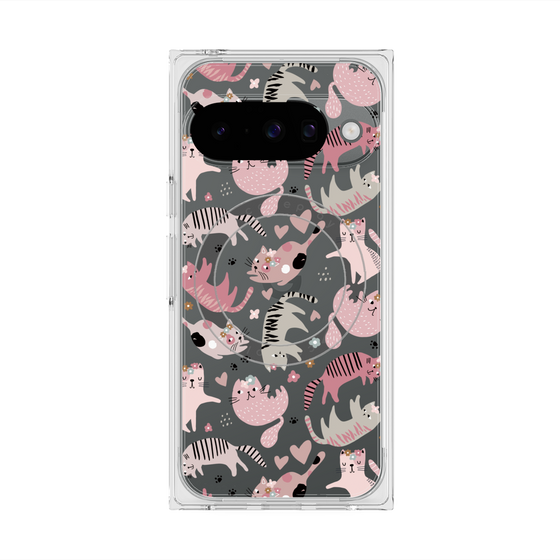Premium Square Case with Pixelsnap［ Funny Cats - 02 ］