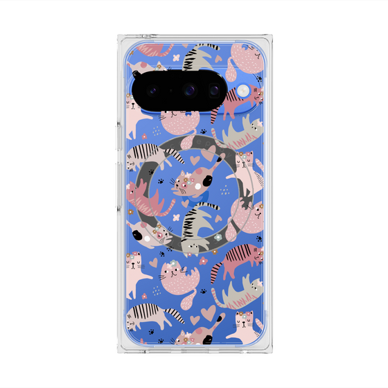 Premium Square Case with Pixelsnap［ Funny Cats - 02 ］