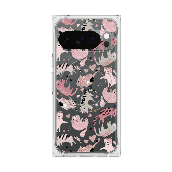 Premium Square Case with Pixelsnap［ Funny Cats - 02 ］