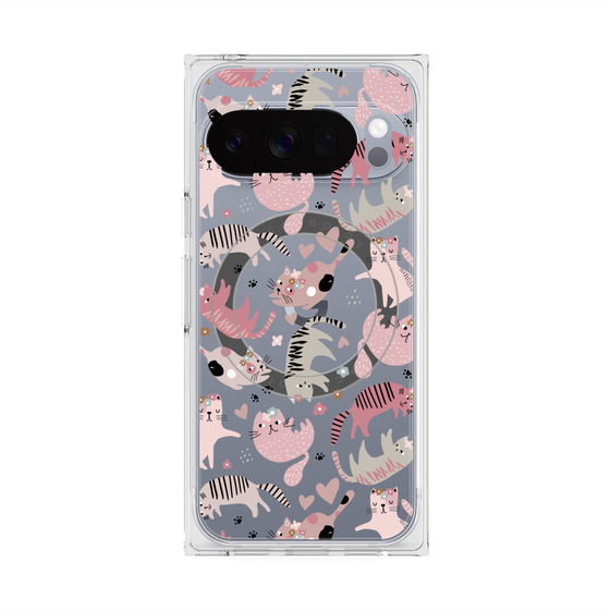 Premium Square Case with Pixelsnap［ Funny Cats - 02 ］