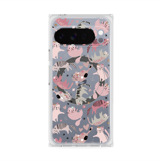 Premium Square Case with Pixelsnap［ Funny Cats - 02 ］