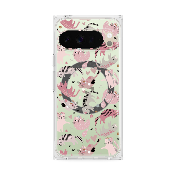 Premium Square Case with Pixelsnap［ Funny Cats - 02 ］