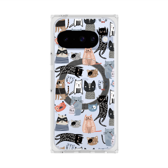 Premium Square Case with Pixelsnap［ Funny Cats - 04 ］