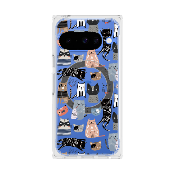 Premium Square Case with Pixelsnap［ Funny Cats - 04 ］