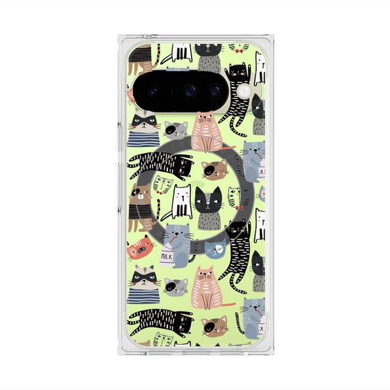 Premium Square Case with Pixelsnap［ Funny Cats - 04 ］