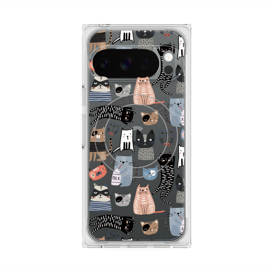 Premium Square Case with Pixelsnap［ Funny Cats - 04 ］