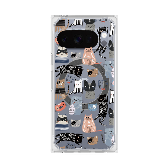 Premium Square Case with Pixelsnap［ Funny Cats - 04 ］