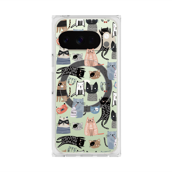 Premium Square Case with Pixelsnap［ Funny Cats - 04 ］