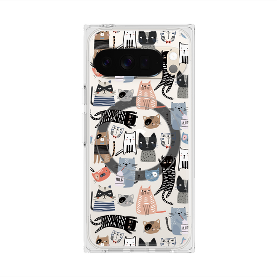 Premium Square Case with Pixelsnap［ Funny Cats - 04 ］