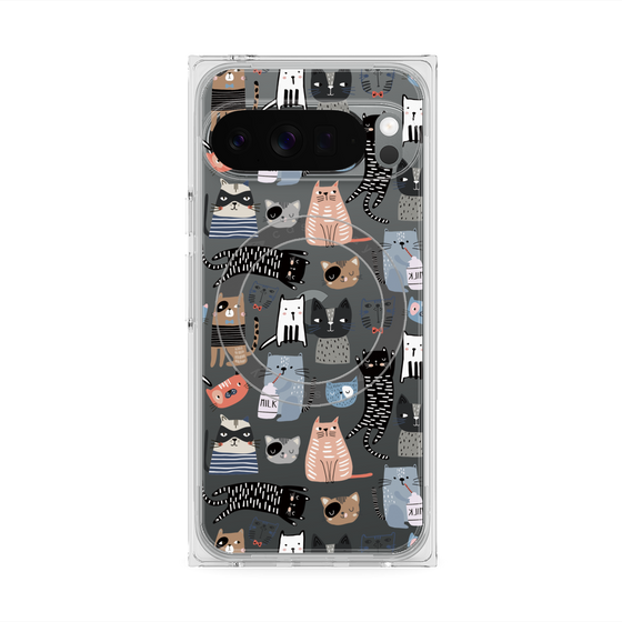 Premium Square Case with Pixelsnap［ Funny Cats - 04 ］