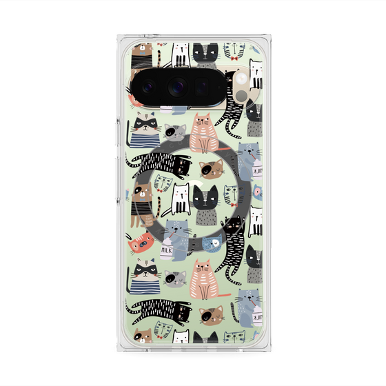 Premium Square Case with Pixelsnap［ Funny Cats - 04 ］