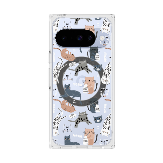 Premium Square Case with Pixelsnap［ Funny Cats - 05 ］