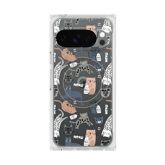 Premium Square Case with Pixelsnap［ Funny Cats - 05 ］