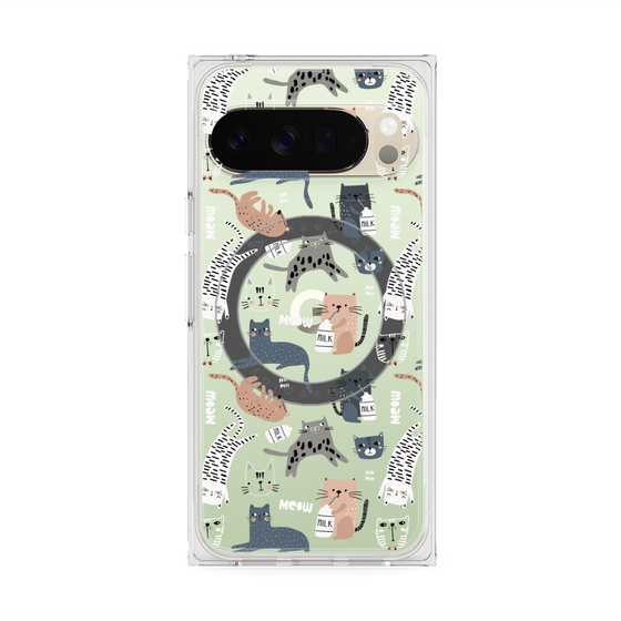 Premium Square Case with Pixelsnap［ Funny Cats - 05 ］