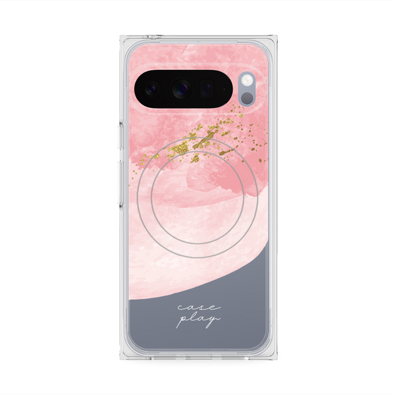 Premium Square Case with Pixelsnap［ pink layered ］