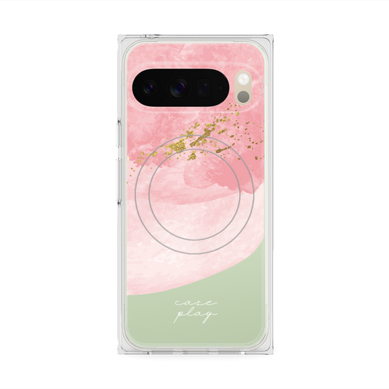 Premium Square Case with Pixelsnap［ pink layered ］