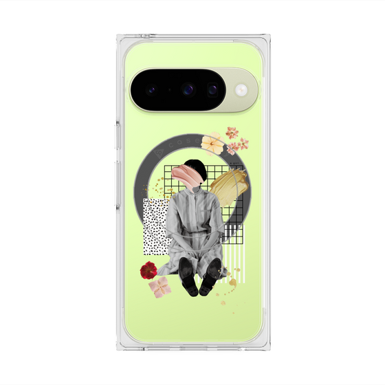 Premium Square Case with Pixelsnap［ Spring Picnic with Flowers ］