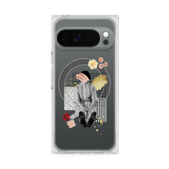 Premium Square Case with Pixelsnap［ Spring Picnic with Flowers ］