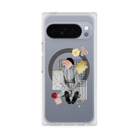 Premium Square Case with Pixelsnap［ Spring Picnic with Flowers ］