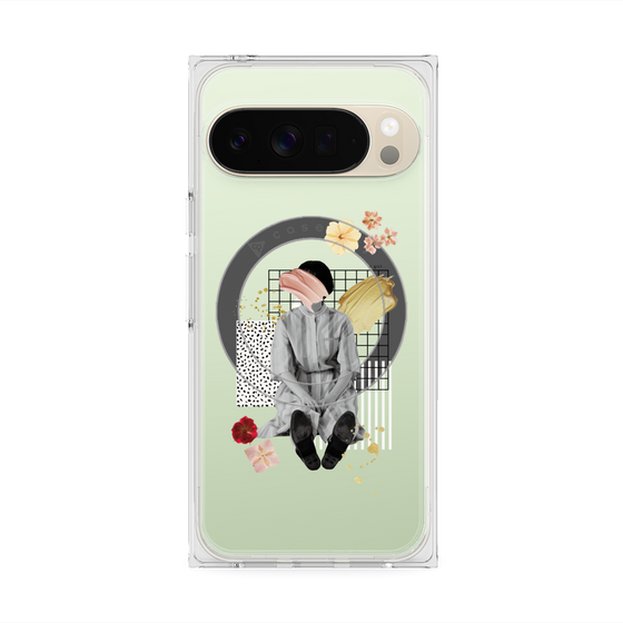 Premium Square Case with Pixelsnap［ Spring Picnic with Flowers ］