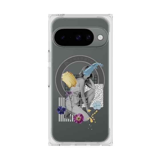 Premium Square Case with Pixelsnap［ Cool and languid Dull blue ］