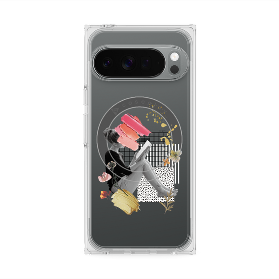 Premium Square Case with Pixelsnap［ Reading by the window ］