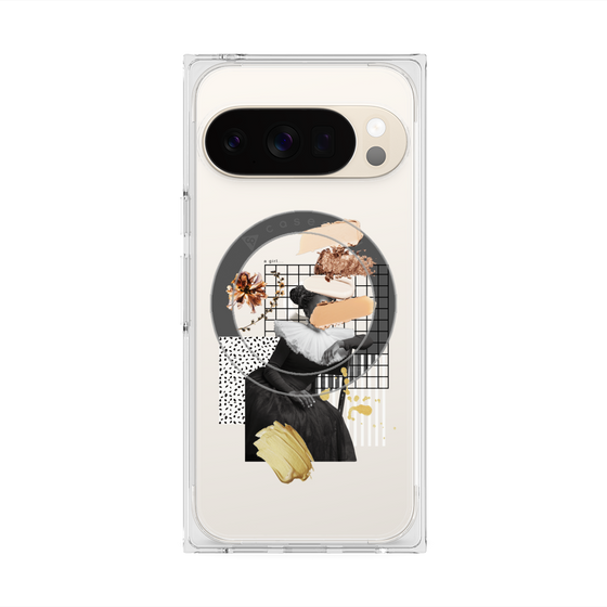 Premium Square Case with Pixelsnap［ Artistic Fall in Beige ］