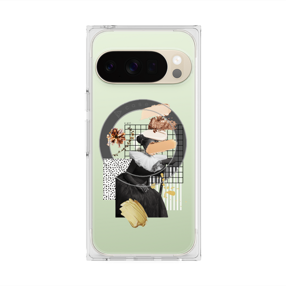 Premium Square Case with Pixelsnap［ Artistic Fall in Beige ］