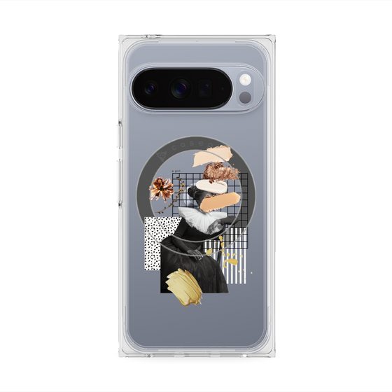 Premium Square Case with Pixelsnap［ Artistic Fall in Beige ］