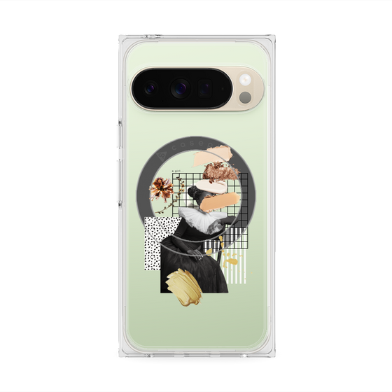 Premium Square Case with Pixelsnap［ Artistic Fall in Beige ］